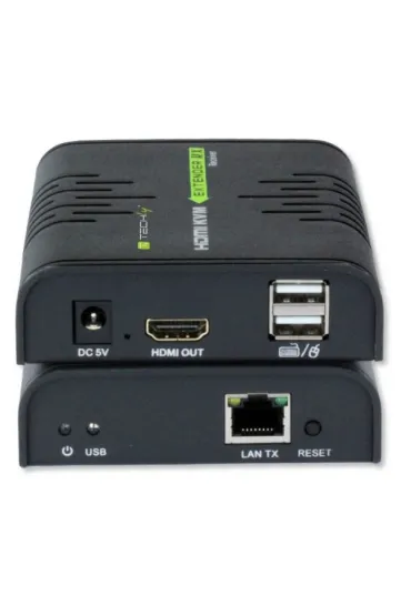 Techly Extender HDMI + USB po skrtce Cat.5/5e/6 120m