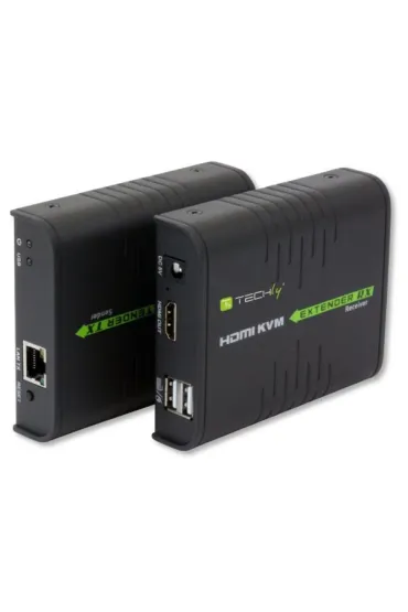 Techly Extender HDMI + USB po skrtce Cat.5/5e/6 120m
