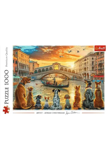 Puzzle 1000 el. Pieski w Wenecji Trefl