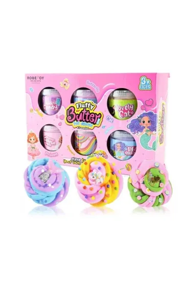 Slime z akcesoriami Fluffy Butter Pink