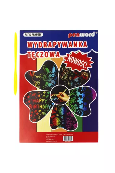 Zestaw kreatywny Wydrapywanka A5/10ARK T�cza FOL SDM 408894 Polsirhurt