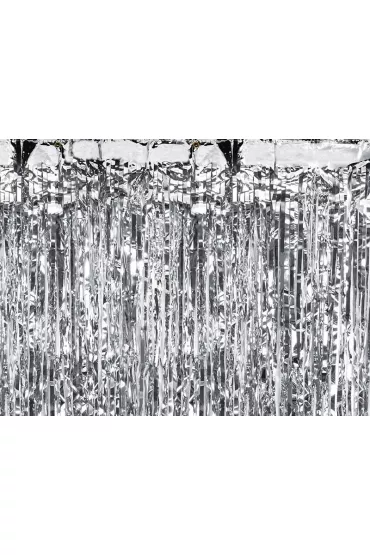 PartyDeco Kurtyna srebrna 90x250cm