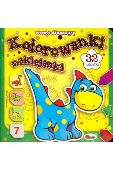 Kolorowanki naklejanki. Weso�e dinozaury - Piotr Kozera
