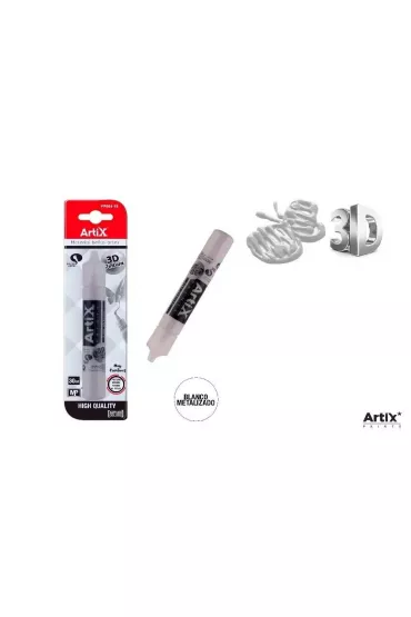 Artix Farba strukturalna 3D bia�y metalizowany 30 ml