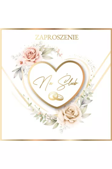 Armin Style ZAPROSZENIE SLUB 150X150 Z KOP AS ZPB-09 OP5SZT