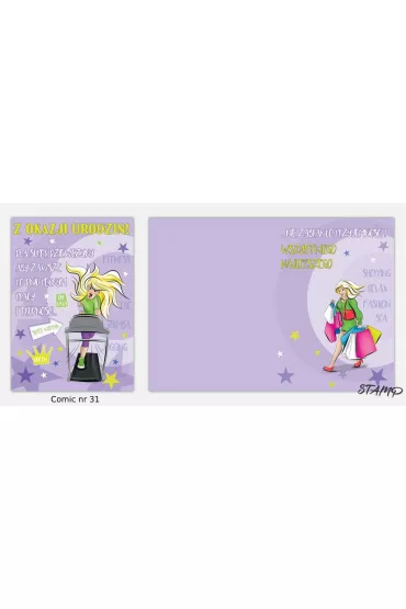 Stamp Karnet Comic B6 + koperta wz�r nr 31 Urodziny