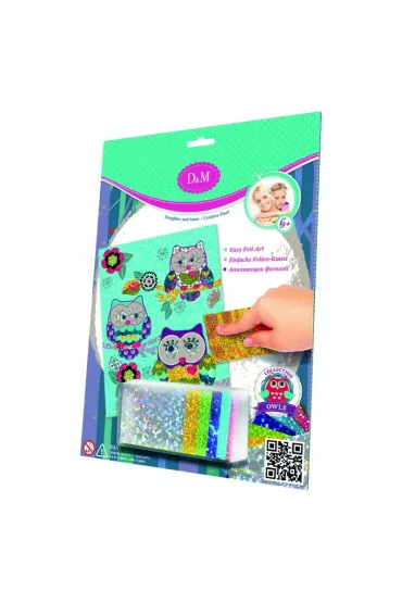 Obrazek ozdabiany kolorow� foli� - ma�a sowa (57421) Revontuli Toys Oy
