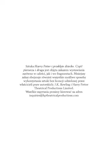 Harry Potter i Przekl�te Dziecko. Cz�� 1 i 2 - Joanne Kathleen Rowling, Jack Thorne, John Tiffany