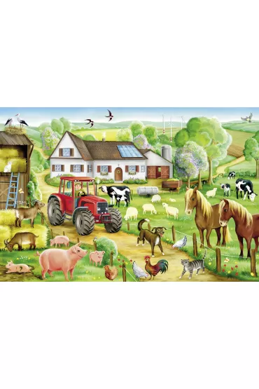 Puzzle 100 el. Weso�e gospodarstwo Schmidt
