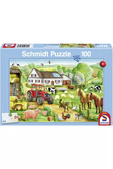 Puzzle 100 el. Weso�e gospodarstwo Schmidt