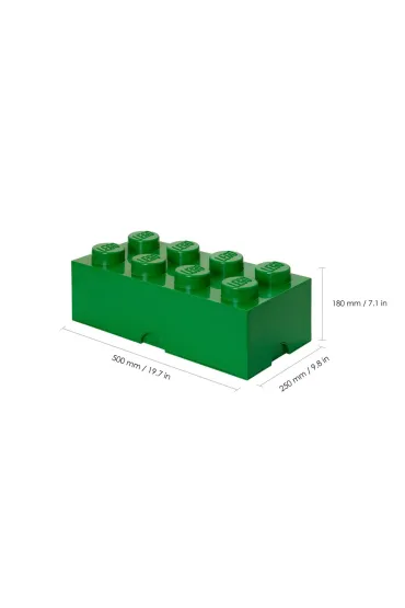 Pojemnik klocek LEGO Brick 8 Zielony