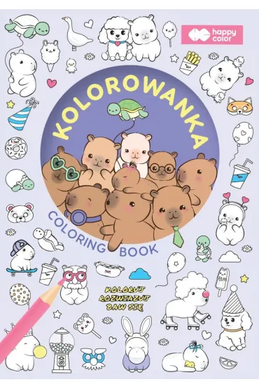 MALOWANKA  Kolorowanka, Kapibara Kapi Fun, 90g/m2, A5, 16 stron, Happy Color