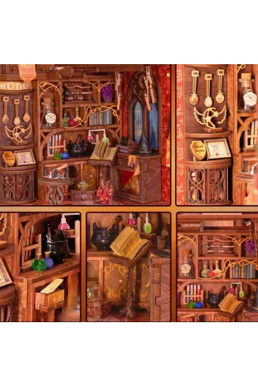 Puzzle Miniaturowy domek Book Nook Pok�j Wsp�lny Szko�y Magii Habarri