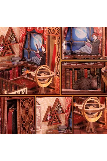 Puzzle Miniaturowy domek Book Nook Pok�j Wsp�lny Szko�y Magii Habarri
