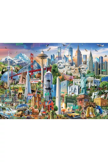 Puzzle 1500 el. Symbole Ameryki Pnocnej Educa