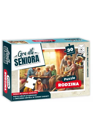 Gra dla Seniora. Puzzle Rodzina Kangur