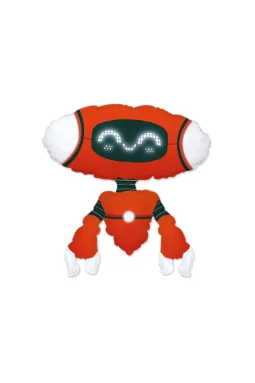 Balon Flexmetal foliowy Robot Red 68cm