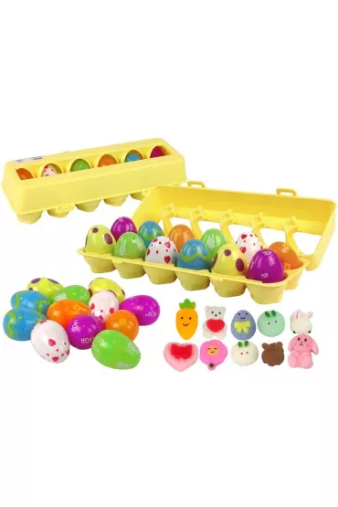 Jajka Wielkanocne Squishy 12 szt LeanToys
