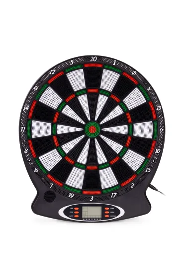 Elektroniczna tarcza do darta gry w rzutki lotki tablica LCD 38 cm 18 gier zestaw 6 rzutek Multistore