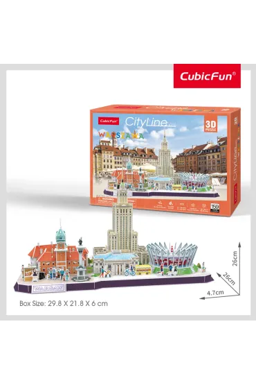 Puzzle 3D 126 el. Cityline Warszawa Cubic Fun