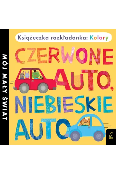 Ksi��ka rozk�adanka. Czerwone auto, niebieskie auto. Ksi��ka pop-up
