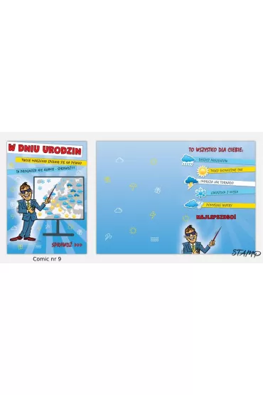 Stamp Karnet Comic B6 + koperta wz�r nr 09 Urodziny