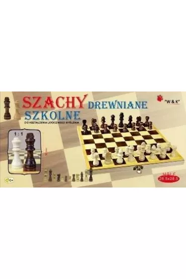 Ma�e szachy szkolne drewniane