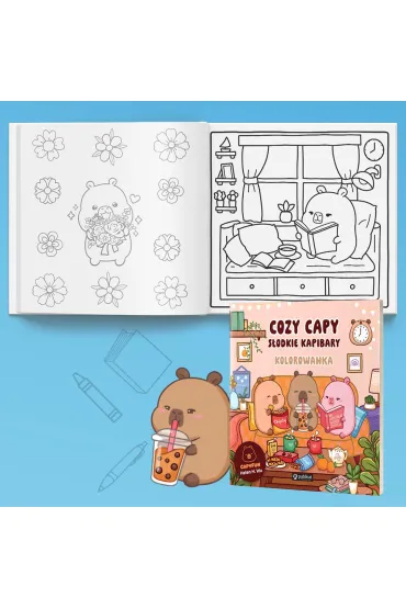 Cozy Capy. S�odkie kapibary. Kolorowanka - Helen H Wu