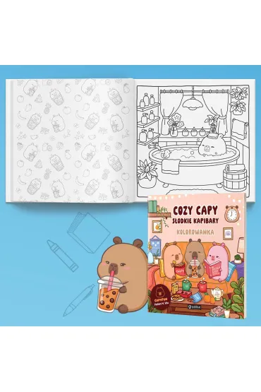 Cozy Capy. S�odkie kapibary. Kolorowanka - Helen H Wu