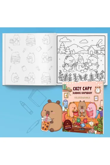 Cozy Capy. S�odkie kapibary. Kolorowanka - Helen H Wu