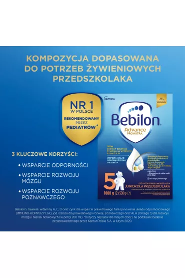 Bebilon 5 Advance Pronutra Junior Formu�a na bazie mleka dla przedszkolaka 1 kg