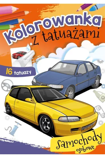 Malowanka A5 Kolorowanka z tatua�ami. Samochody osobowe SKRZAT 072037
