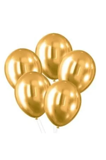 Balony z efektem chromu z�ote 30cm