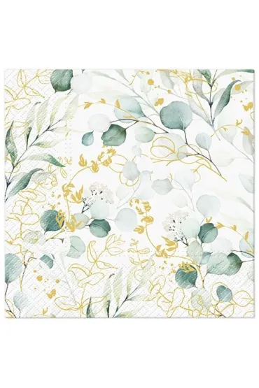 Paw Serwetki 33 x 33 cm Golden Eucalyptus SDL143900 20 szt.