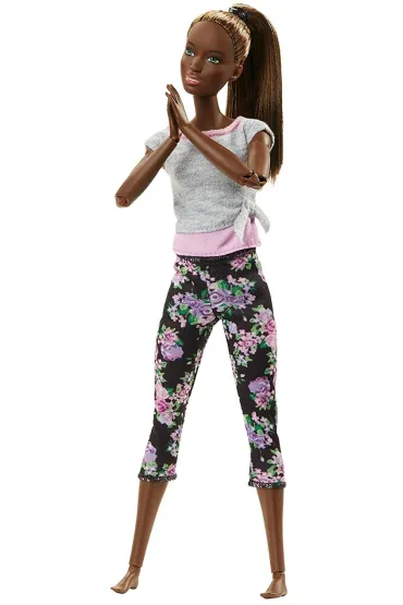 Barbie - Made to Move Kwieciste Lalka ciemnosk�ra Mattel