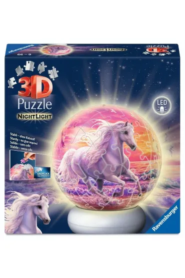 Puzzle 3D NightLight Horses on the Beach Ravensburger