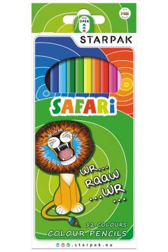 Starpak Kredki owkowe Jumbo Safari 12 kolorw
