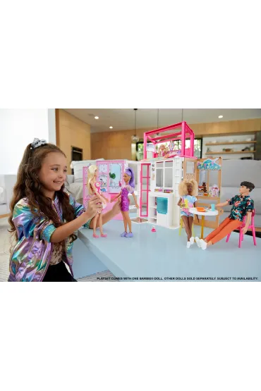 Barbie Kompaktowy domek + Lalka HCD48 Mattel