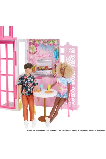 Barbie Kompaktowy domek + Lalka HCD48 Mattel