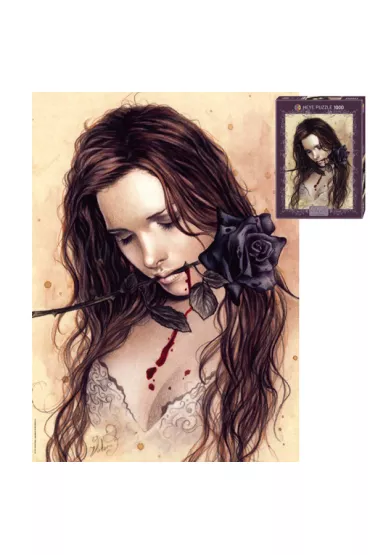 Puzzle 1000 el. Czarna r�a, Frances Victoria Heye - Frances Victoria, Victoria Franc�s