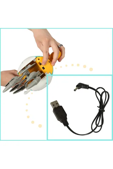 Krab uciekaj�cy pe�zaj�cy czujnik interaktywna akumulator USB zielony