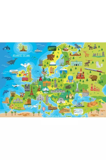 Puzzle 150 el. Mapa Europy dla dzieci Educa