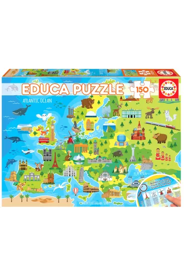 Puzzle 150 el. Mapa Europy dla dzieci Educa