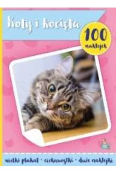 100 naklejek z plakatem. Koty i kotki