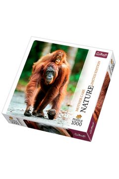 Puzzle 1000 el. Nature limited edition Mother Orangutan Indonezja 10514 Trefl