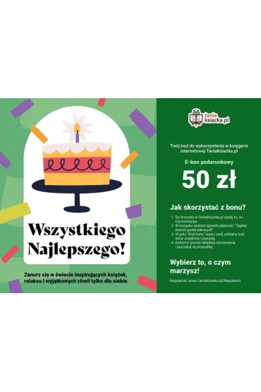 e-Bon Karta Podarunkowa Wszystkiego najlepszego 50 z� TaniaKsiazka.pl