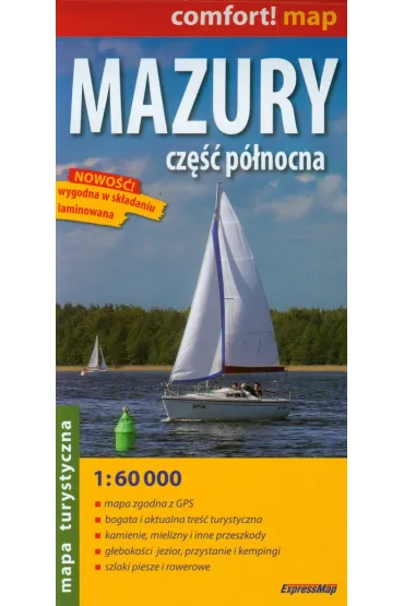 Mazury cz�� p�nocna 1:60 000 mapa laminowana