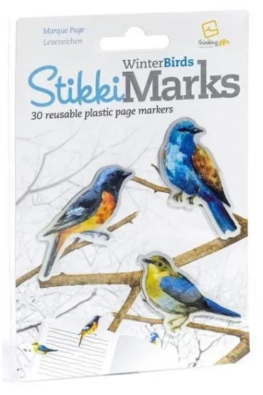 Thinking Gifts StikkiMarks Winter Birds Zak�adki Ptaszki 30 szt.