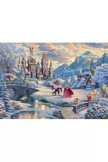 Puzzle 1000 el. Thomas Kinkade Pi�kna i Bestia G3 - Thomas  Kinkade