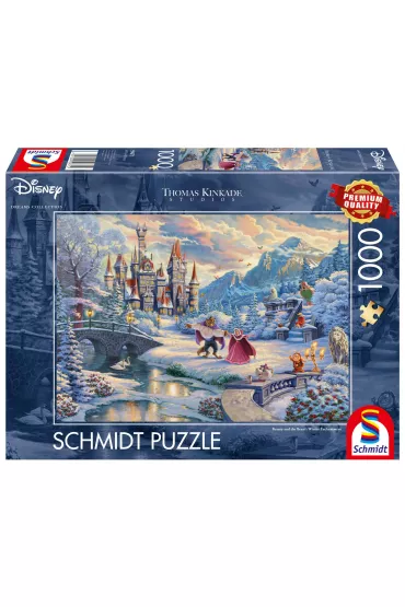 Puzzle 1000 el. Thomas Kinkade Pi�kna i Bestia G3 - Thomas  Kinkade